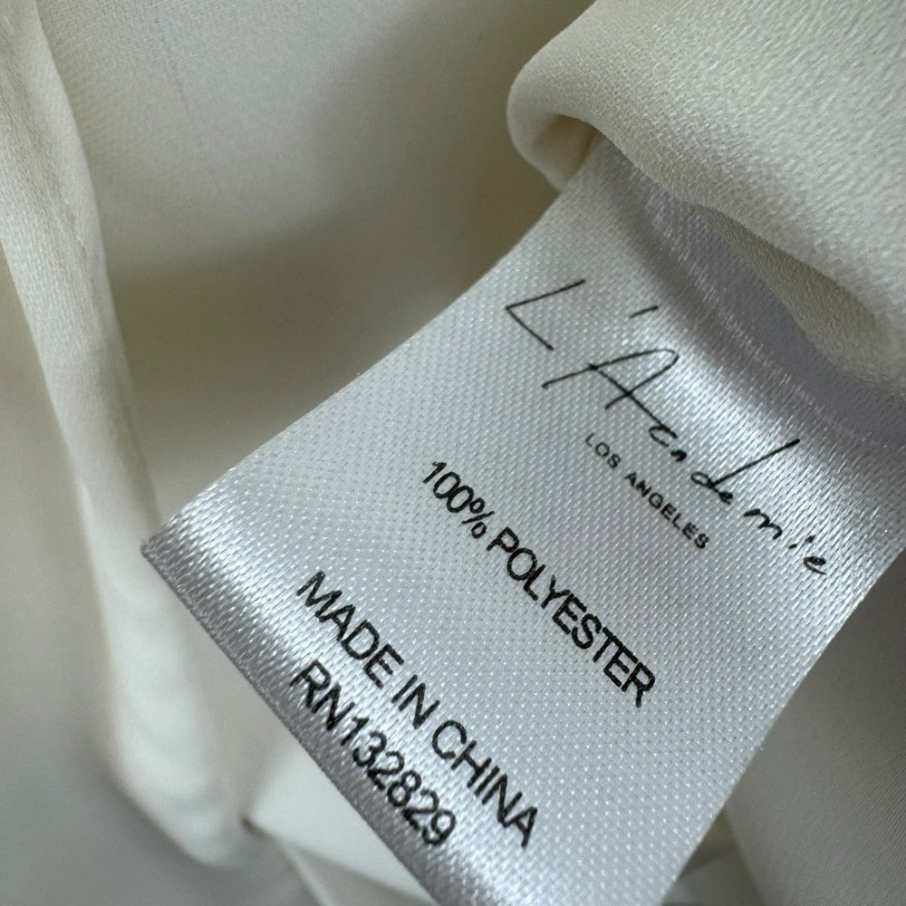 L'Academie The Military Tank Double Breasted Blouse In Ivory Sz XS Revolve - Picture 4 of 6